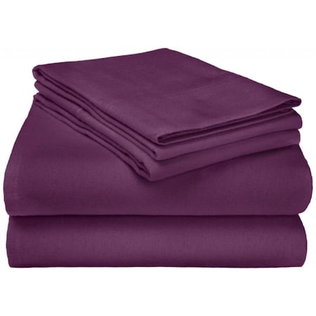 Impressions By Luxor Treasures Cotton Flannel California King Sheet Set Solid, Purple FLACKSH SLPR
